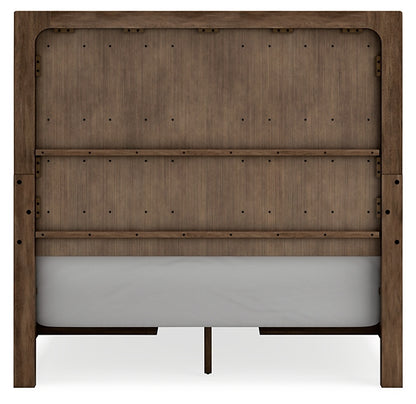 Cabalynn  Panel Bed With Storage With Mirrored Dresser