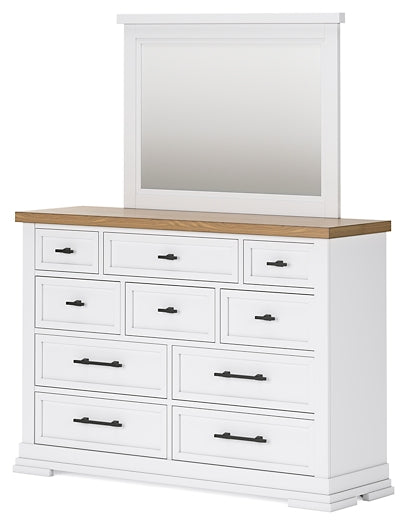 Ashbryn California  Panel Storage Bed With Mirrored Dresser, Chest And Nightstand