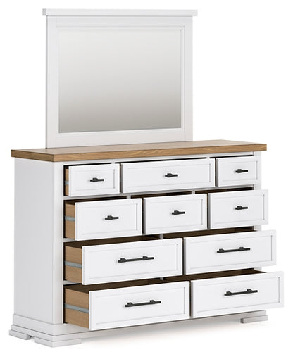 Ashbryn California  Panel Storage Bed With Mirrored Dresser, Chest And Nightstand