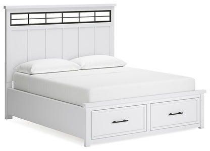 Ashbryn California  Panel Storage Bed With Mirrored Dresser