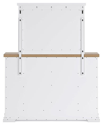 Ashbryn  Panel Storage Bed With Mirrored Dresser And Nightstand