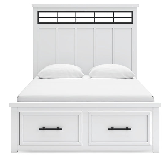 Ashbryn  Panel Storage Bed With Mirrored Dresser