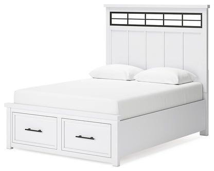 Ashbryn  Panel Storage Bed With Mirrored Dresser