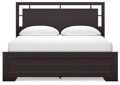 Covetown California  Panel Bed With Mirrored Dresser And Nightstand