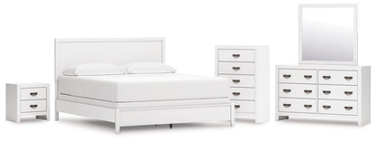 Binterglen California  Panel Bed With Mirrored Dresser, Chest And Nightstand