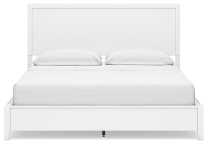 Binterglen California  Panel Bed With Mirrored Dresser And Nightstand