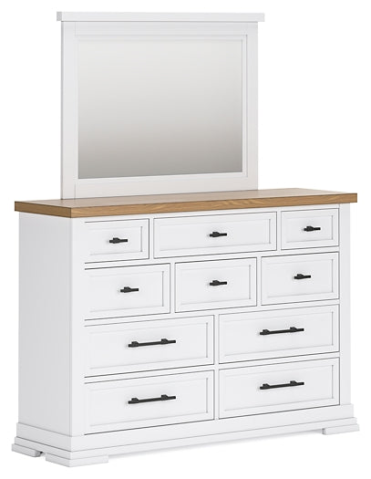 Ashbryn  Panel Storage Bed With Mirrored Dresser, Chest And Nightstand