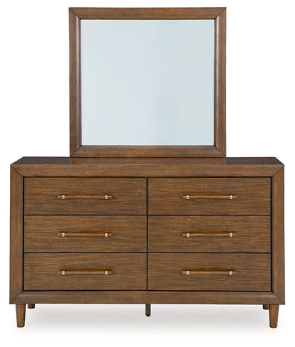 Lyncott  Upholstered Bed With Mirrored Dresser, Chest And Nightstand