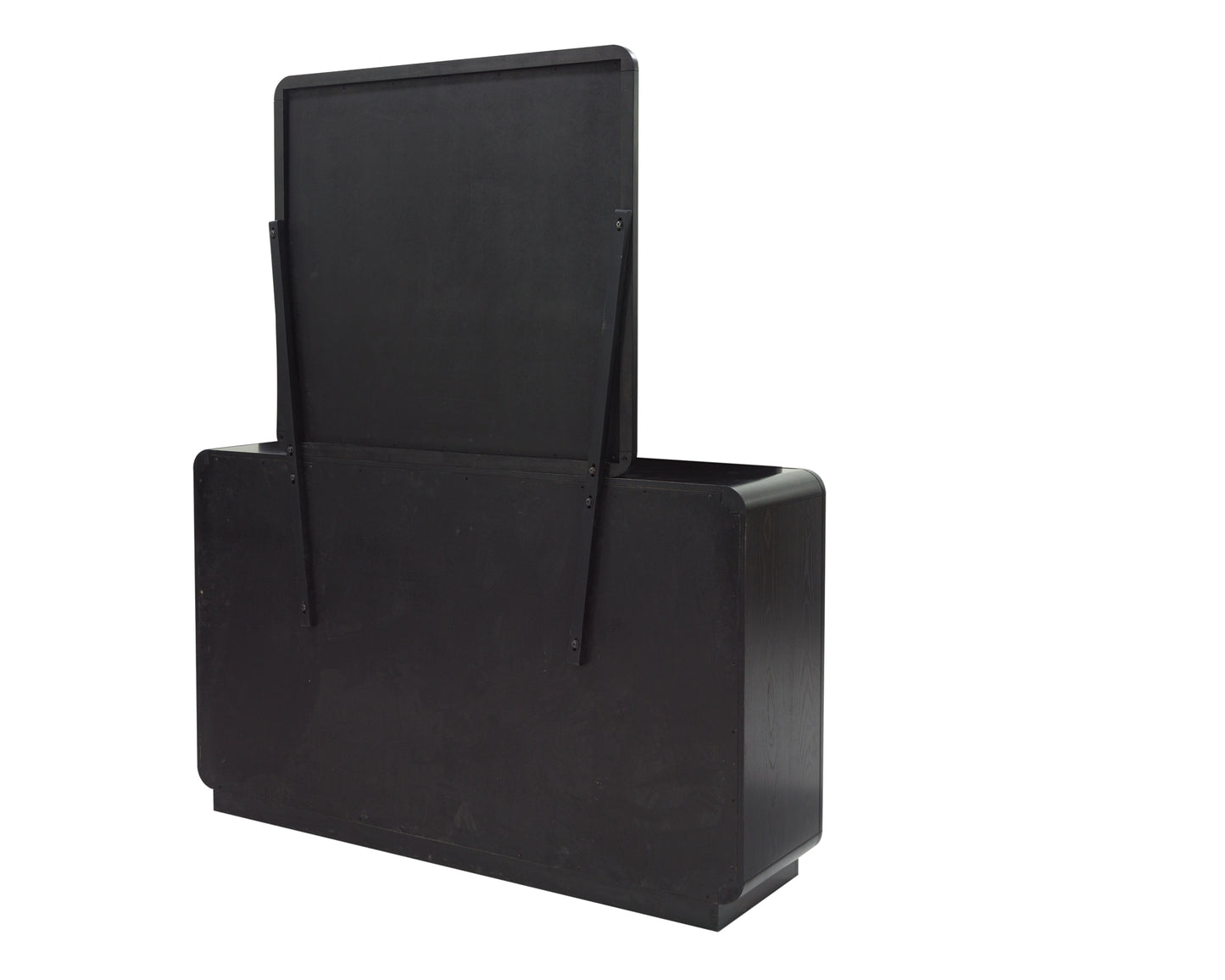 Rowanbeck  Upholstered Panel Bed With Mirrored Dresser, Chest And Nightstand