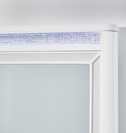 Chalanna  Upholstered Storage Bed With Mirrored Dresser