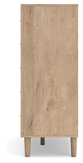 Cielden  Panel Headboard With Mirrored Dresser, Chest And Nightstand