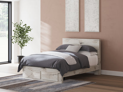 Lawroy  Panel Storage Bed With Mirrored Dresser