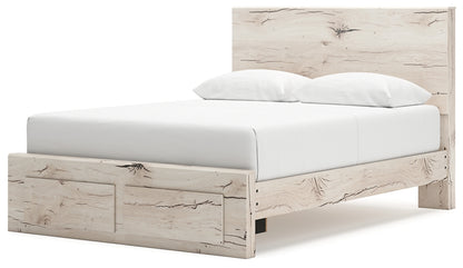 Lawroy  Panel Storage Bed With Mirrored Dresser, Chest And Nightstand