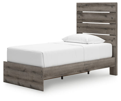 Graystorm  Panel Storage Bed With Mirrored Dresser And Nightstand