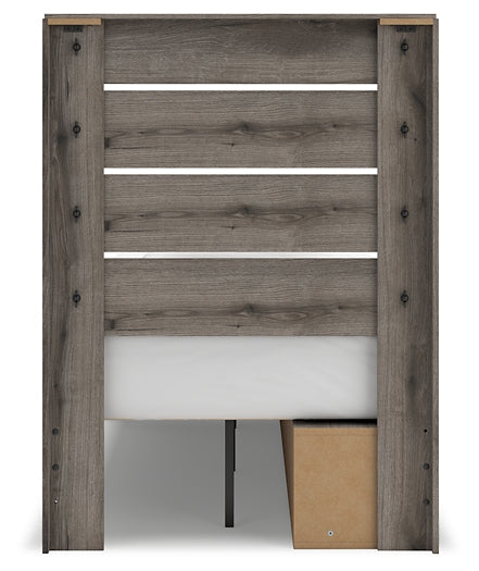 Graystorm  Panel Storage Bed With Mirrored Dresser