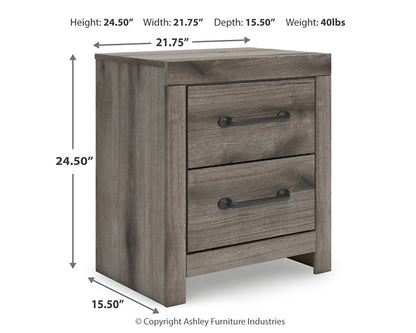 Graystorm  Panel Bed With Storage With Mirrored Dresser And Nightstand