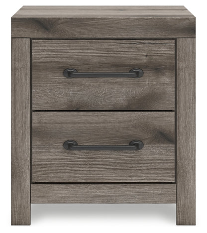 Graystorm  Panel Bed With Mirrored Dresser, Chest And Nightstand