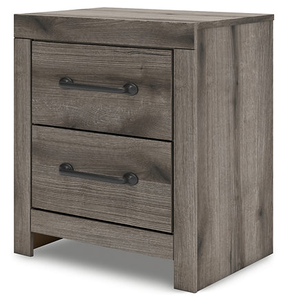Graystorm  Panel Bed With Mirrored Dresser, Chest And Nightstand