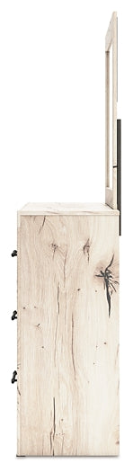 Lawroy  Panel Headboard With Mirrored Dresser