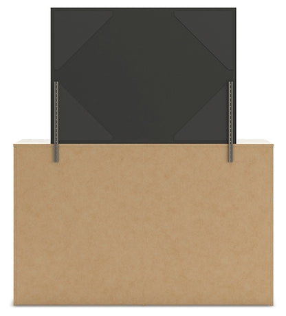 Lawroy  Panel Storage Bed With Mirrored Dresser, Chest And Nightstand