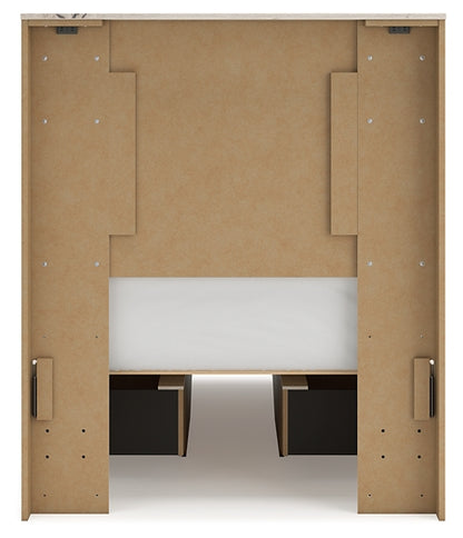 Lawroy  Panel Bed With Mirrored Dresser And Nightstand