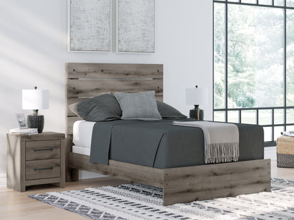 Graystorm  Panel Bed With Mirrored Dresser