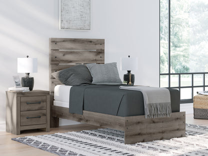 Graystorm  Panel Bed With Mirrored Dresser