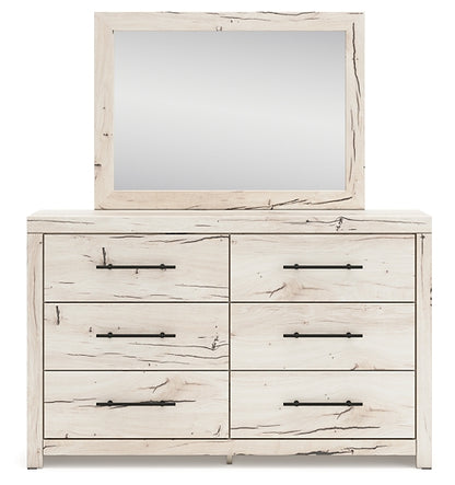 Lawroy  Panel Headboard With Mirrored Dresser, Chest And Nightstand