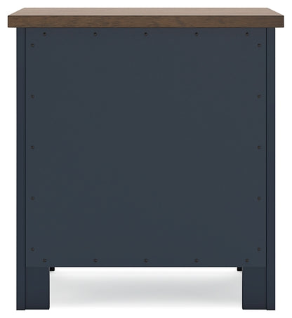 Landocken  Panel Headboard With Mirrored Dresser, Chest And Nightstand