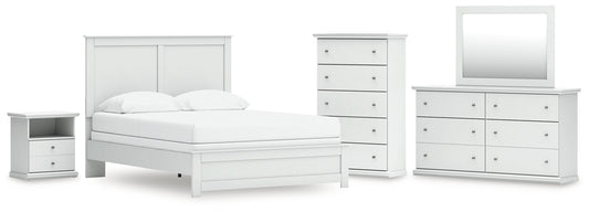 Bostwick Shoals  Panel Bed With Mirrored Dresser, Chest And Nightstand