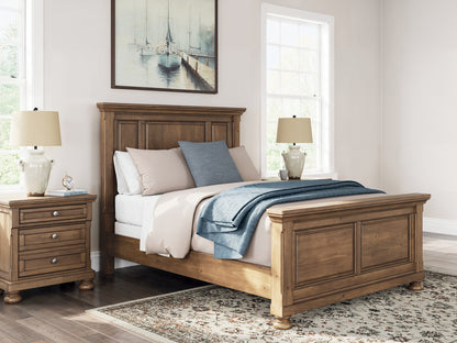 Feddinger  Panel Bed With Mirrored Dresser, Chest And Nightstand