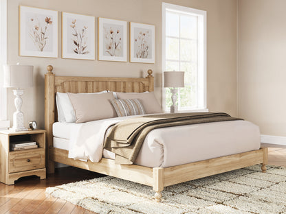 Aleaport  Panel Bed With Mirrored Dresser And Nightstand
