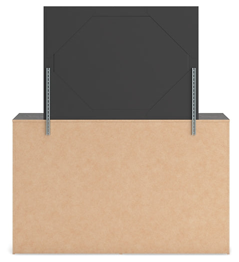 Hollivern  Panel Bed With Storage With Mirrored Dresser, Chest And Nightstand