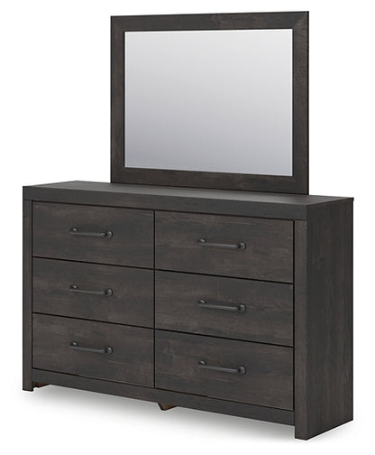 Hollivern  Panel Bed With Storage With Mirrored Dresser, Chest And Nightstand