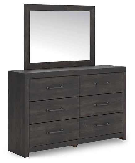 Hollivern  Panel Bed With Storage With Mirrored Dresser, Chest And Nightstand