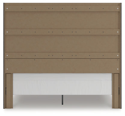 Fraluna  Panel Storage Bed With Mirrored Dresser And Nightstand