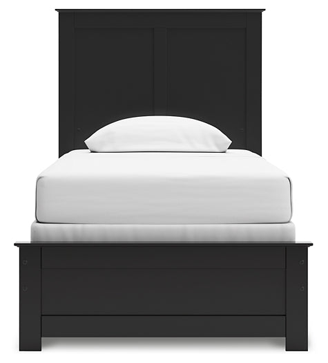 Maribel  Panel Bed With Mirrored Dresser And Nightstand