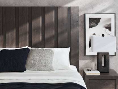 Fraluna  Panel Bed With Mirrored Dresser And Nightstand