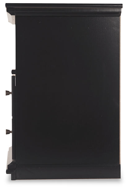 Maribel  Panel Bed With Mirrored Dresser, Chest And Nightstand