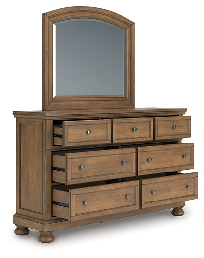 Feddinger California  Panel Bed With Mirrored Dresser And Nightstand