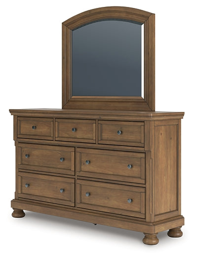 Feddinger California  Panel Bed With Mirrored Dresser And Nightstand