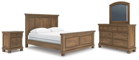Feddinger California  Panel Bed With Mirrored Dresser And Nightstand
