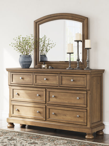 Feddinger California  Panel Bed With Mirrored Dresser, Chest And Nightstand