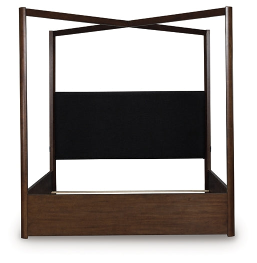 Dilenno  Canopy Bed With Mirrored Dresser And Nightstand