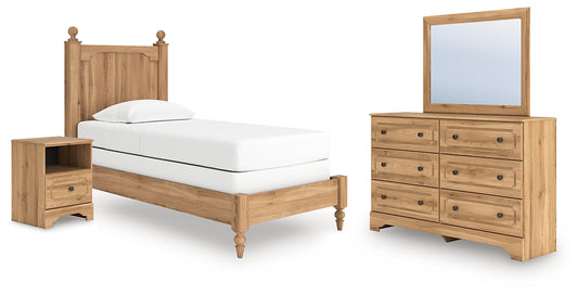 Aleaport  Panel Bed With Mirrored Dresser And Nightstand