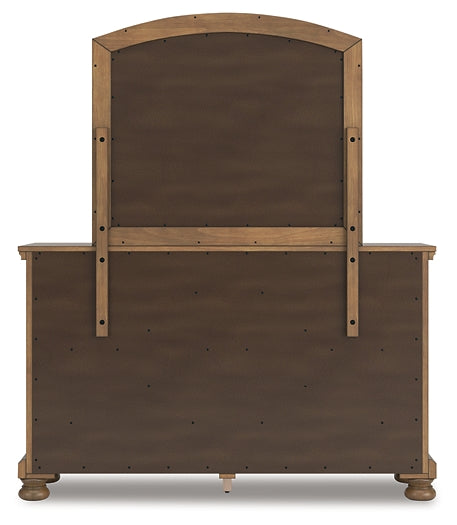 Feddinger  Panel Bed With Mirrored Dresser