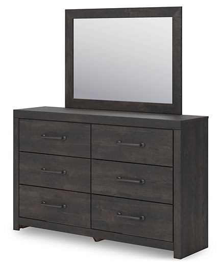 Hollivern  Panel Storage Bed With Mirrored Dresser, Chest And Nightstand