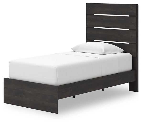 Hollivern  Panel Storage Bed With Mirrored Dresser And Nightstand
