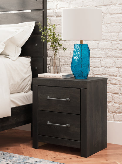 Hollivern  Panel Bed With Mirrored Dresser, Chest And Nightstand