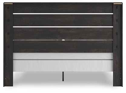 Hollivern  Panel Bed With Mirrored Dresser And Nightstand